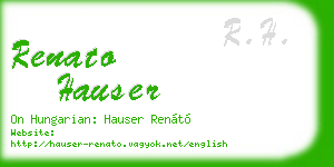 renato hauser business card
